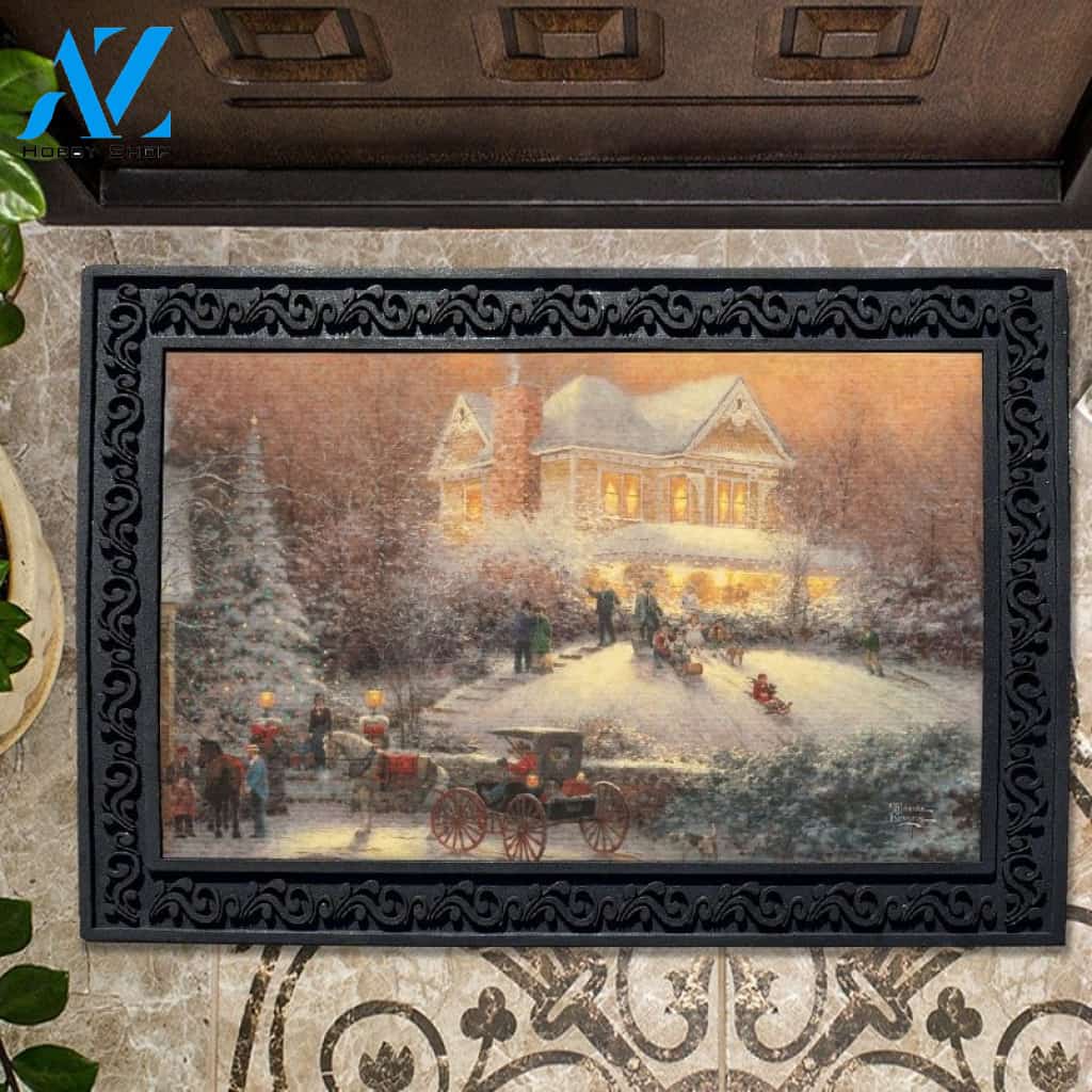 Victorian Christmas Doormat - 18" x 30"