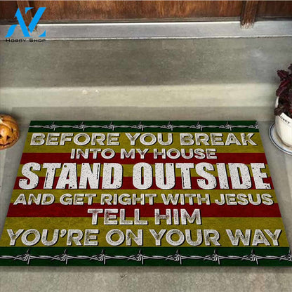 Vietnam Veteran Before You Break Into My House Funny Indoor And Outdoor Doormat Gift For Veteran Birthday Gift Decor Warm House Gift Welcome Mat