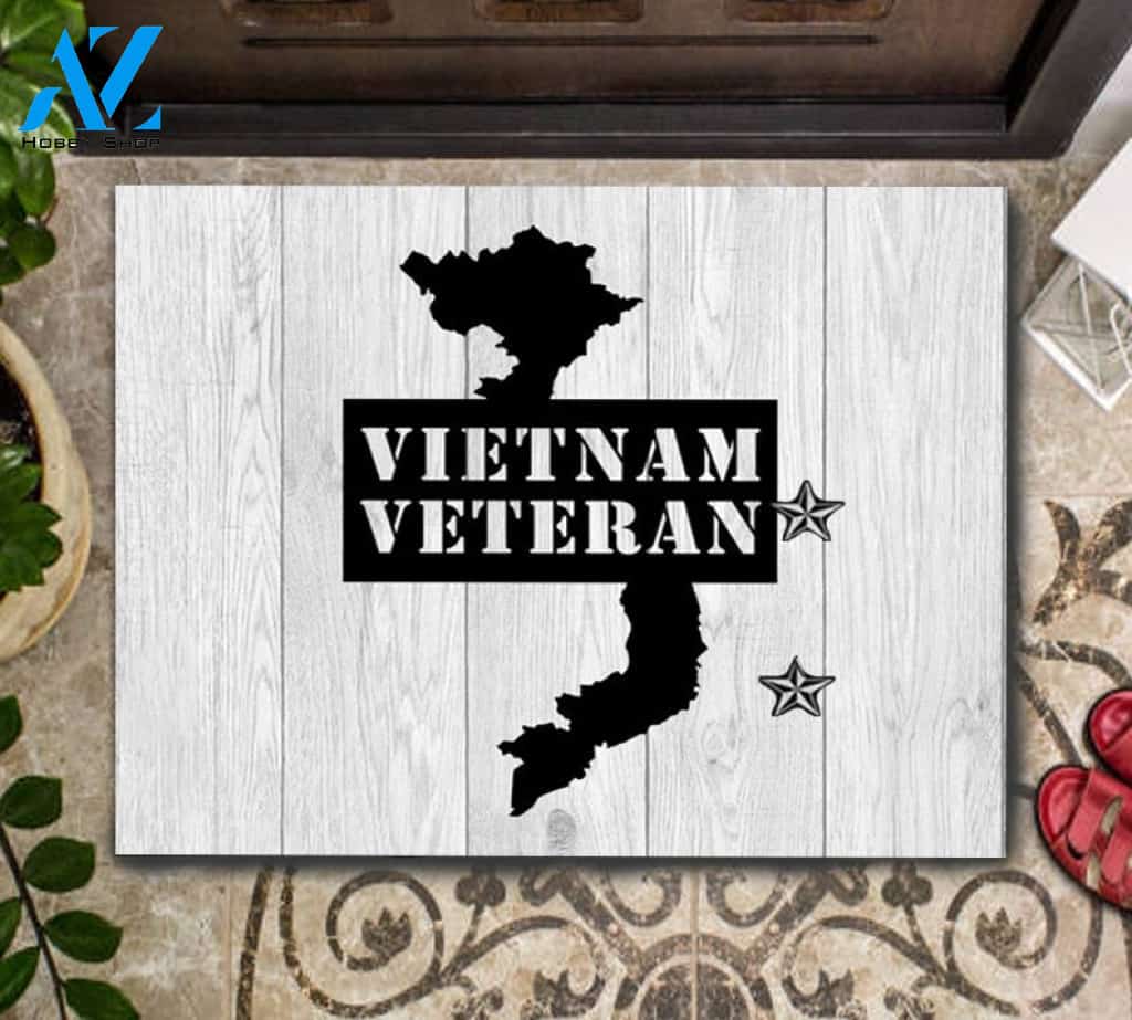 Vietnam Veteran Vietnam Map Doormat Welcome Mat Housewarming Home Decor Funny Doormat Gift Idea For Veteran, Friend, Family