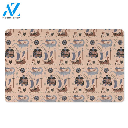 Viking Cartoon Norse Door Mat