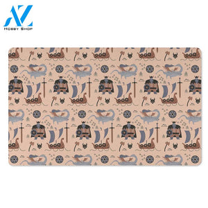 Viking Cartoon Norse Door Mat