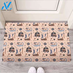 Viking Cartoon Norse Door Mat