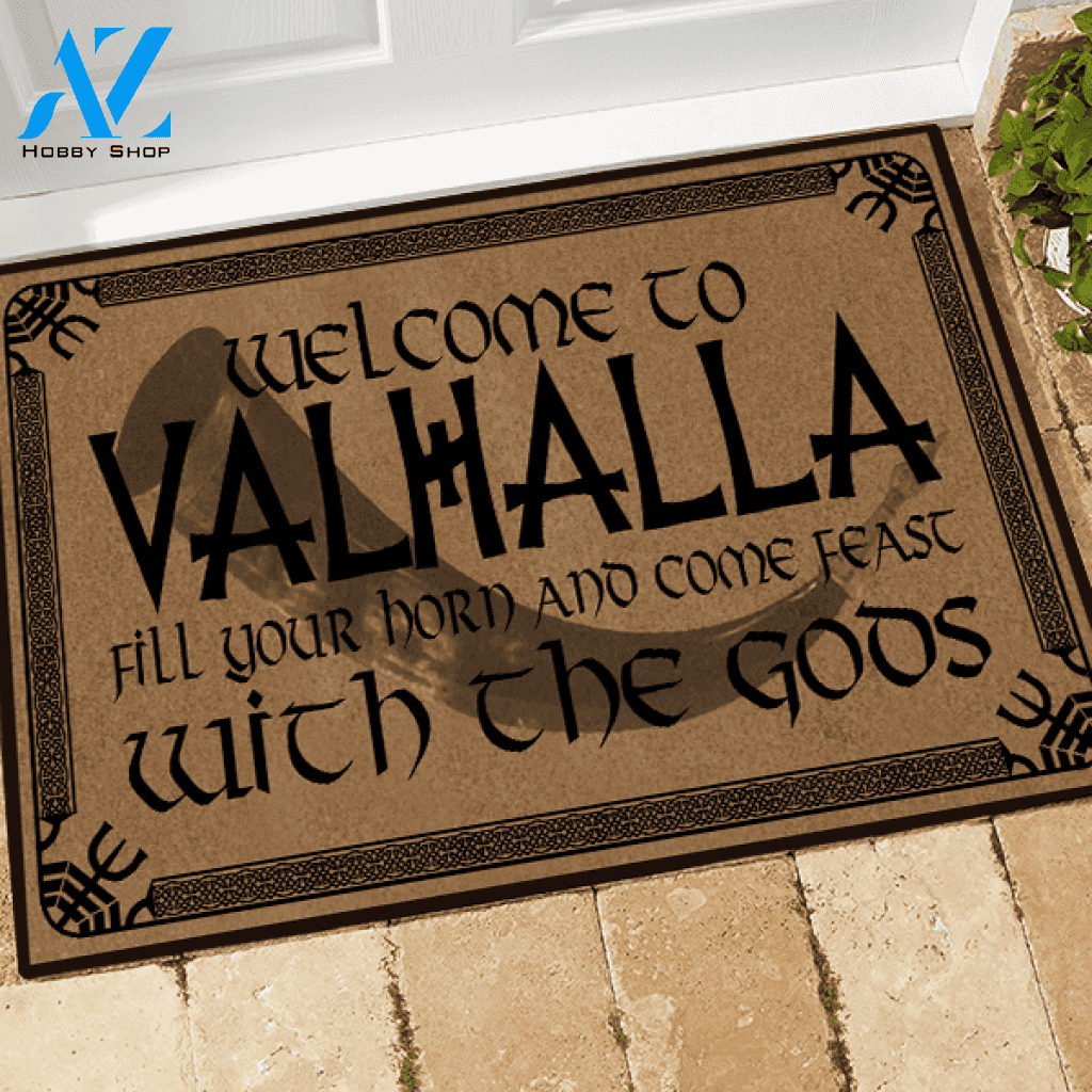 Viking Doormat Welcome To Valhalla | Welcome Mat | House Warming Gift