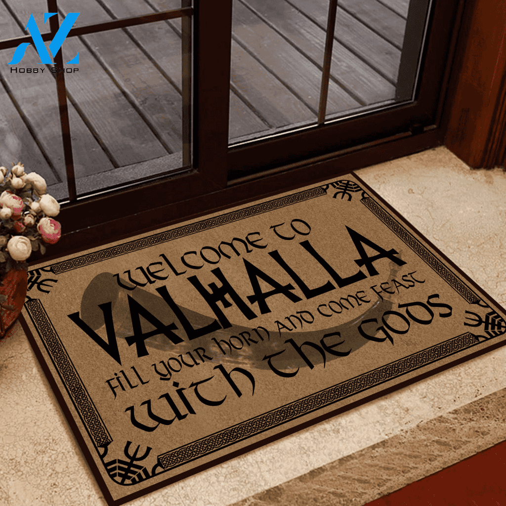 Viking Doormat Welcome To Valhalla | Welcome Mat | House Warming Gift
