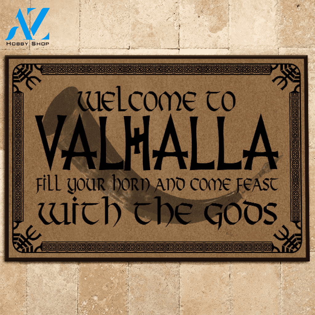 Viking Doormat Welcome To Valhalla | Welcome Mat | House Warming Gift