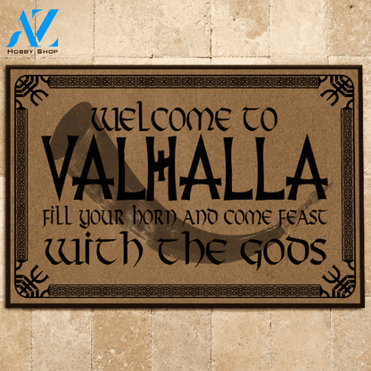 Viking Doormat Welcome To Valhalla | Welcome Mat | House Warming Gift