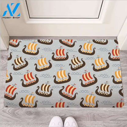 Viking Drakkar Ship Door Mat