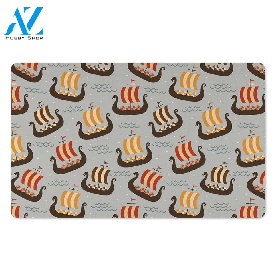 Viking Drakkar Ship Door Mat