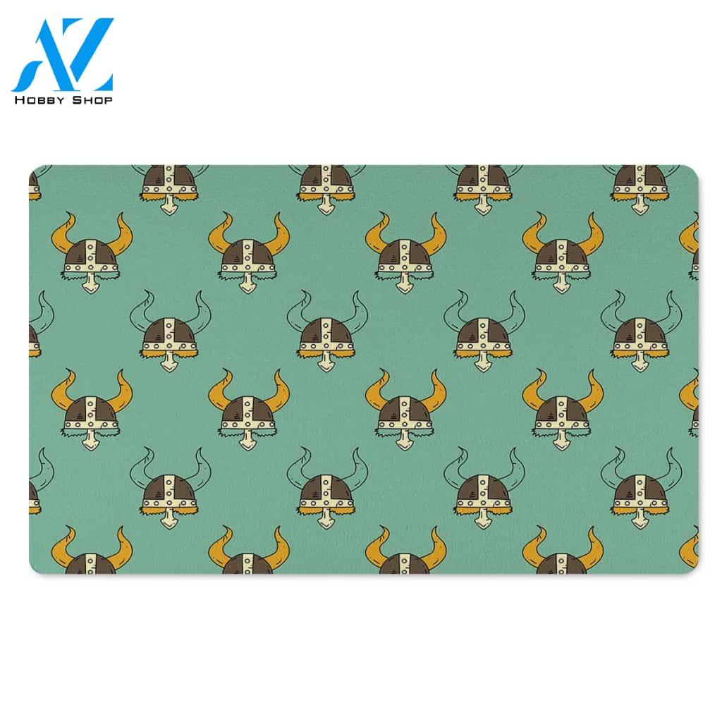 Viking Helmet Door Mat