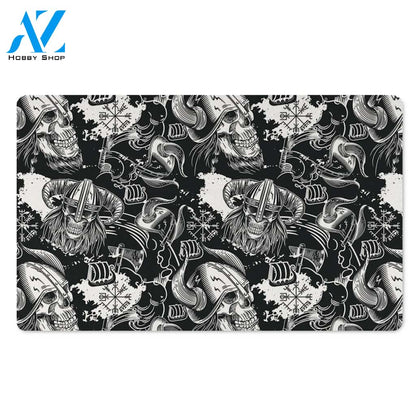 Viking Skull Door Mat