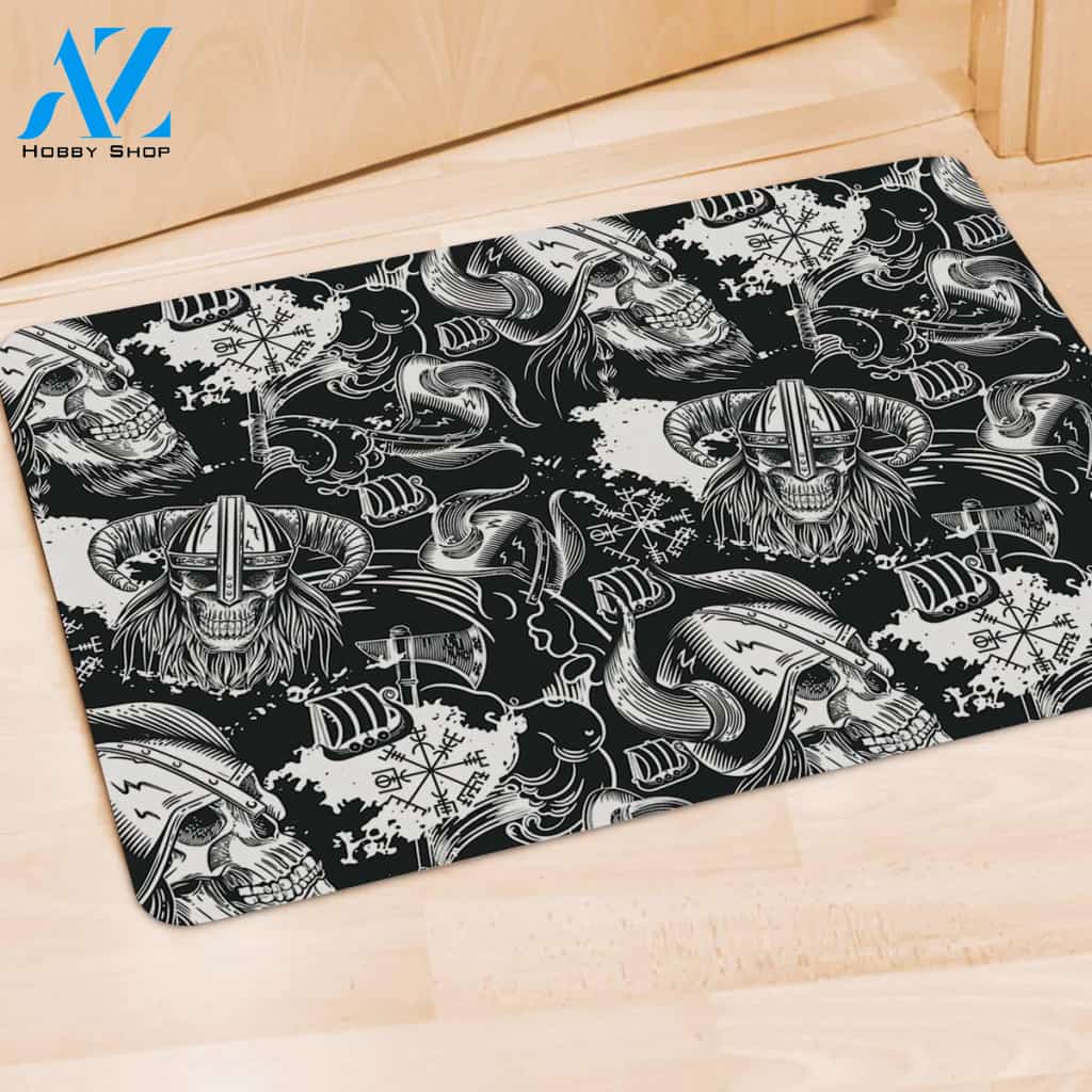 Viking Skull Door Mat