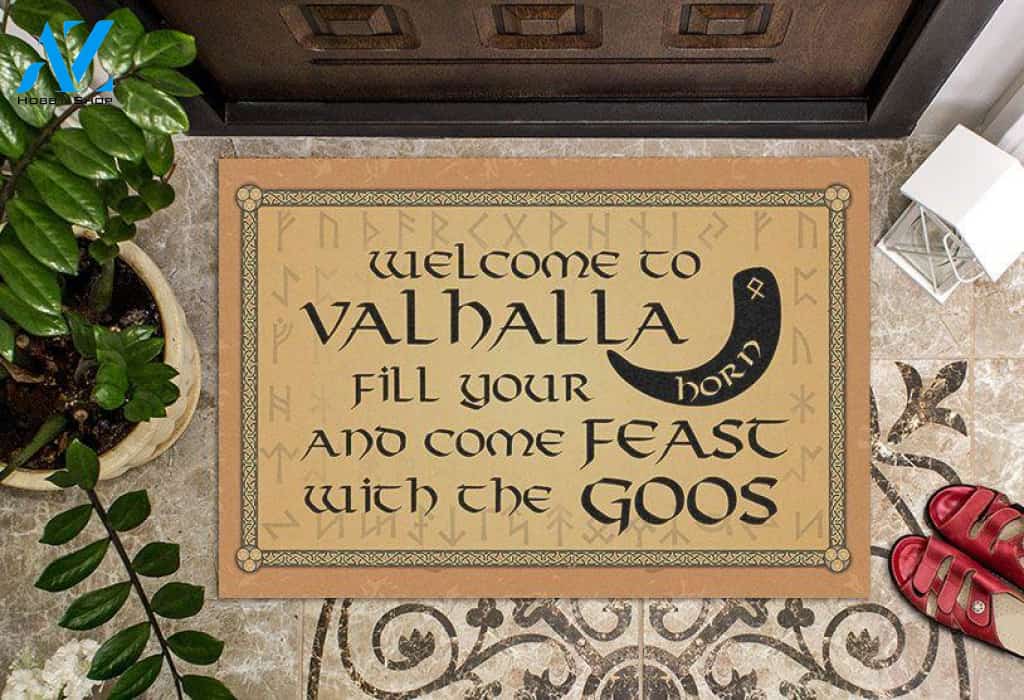 Viking Welcome To Valhalla H122521 - Door Mat | Welcome Mat | House Warming Gift