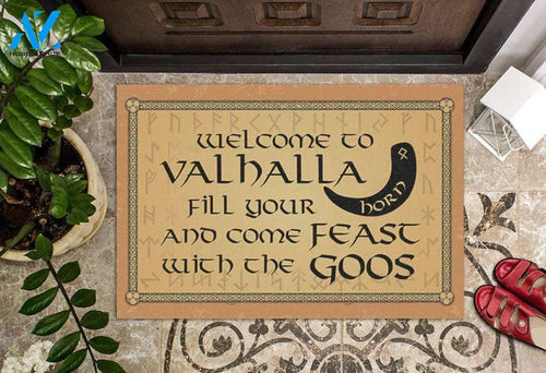 Viking Welcome To Valhalla H122521 - Door Mat | Welcome Mat | House Warming Gift