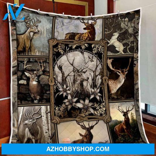 Vintage Deer Hunting Blanket Gift For Deer Lovers Hunting Lovers Friend 