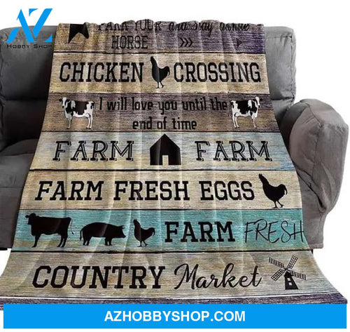 Vintage Farm Barn Windmill Animal Fleece Blanket Gift For People Home Decor Bedding Couch Sofa Soft And Comfy Cozy