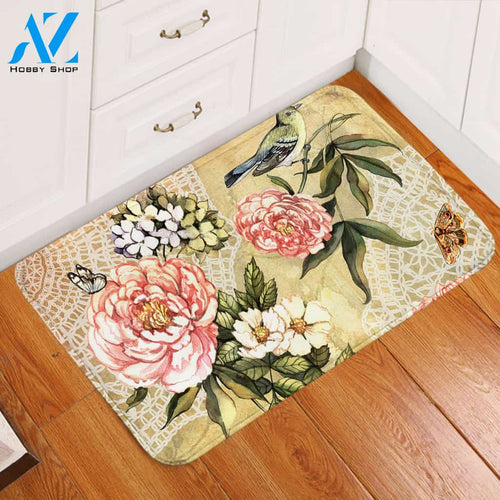 Vintage Flower Door Mat