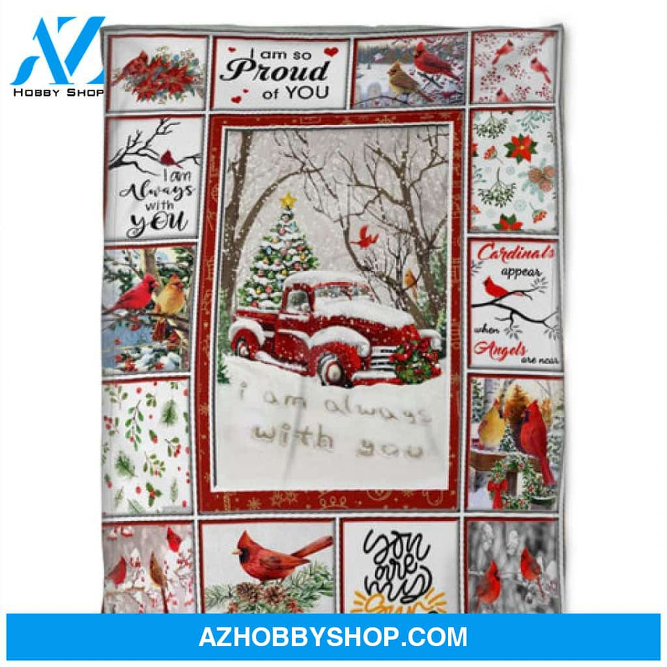 Vintage Red Truck , I Am Always With You, Blanket Christmas, Fleece Blanket.Gift For Christmas, 