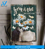 Vintage wedding dress - You and me we got this - Couple Portrait Canvas Prints - Wall Art