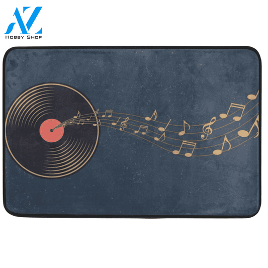 Vinyl Music Notes Doormat