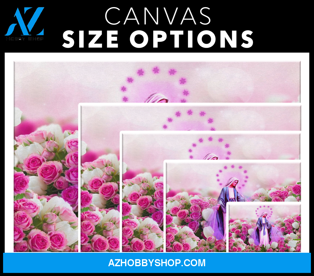 Virgin Mary in the Rose Garden Canvas Art