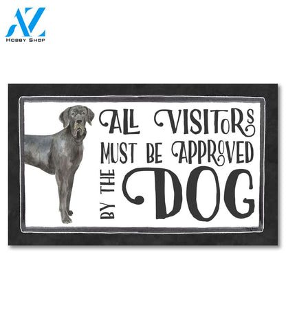 Visitors Approved by the Dog Great Dane Doormat - 18" x 30"