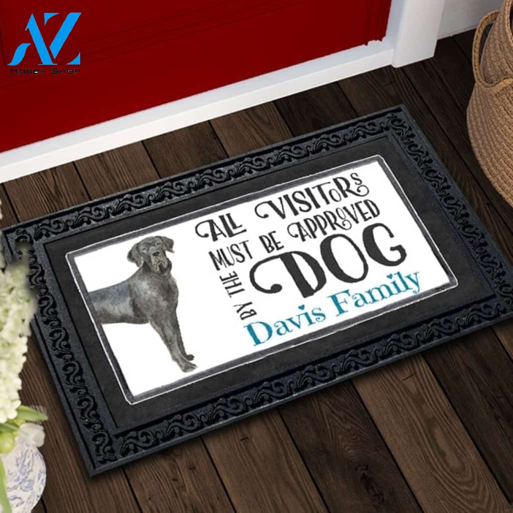 Visitors Approved by the Dog Great Dane Personalized Doormat - 18