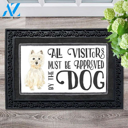 Visitors Approved by the Dog Westie Doormat - 18" x 30"
