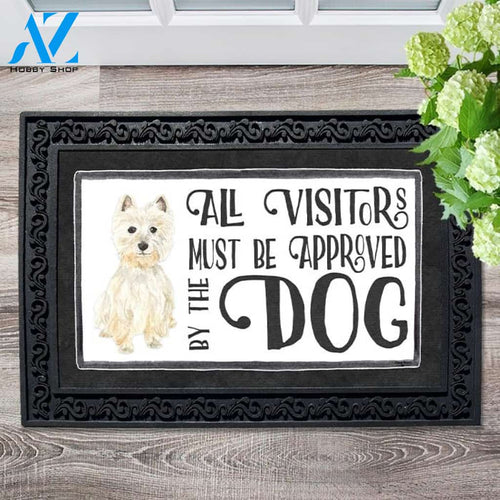 Visitors Approved by the Dog Westie Doormat - 18" x 30"