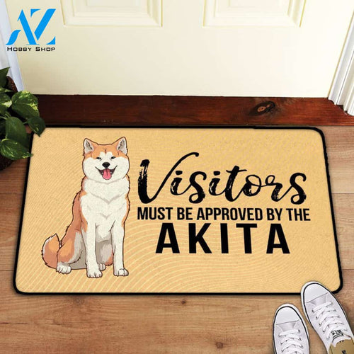 Visitors Must Be Approved By The Akita Doormat | Welcome Mat | House Warming Gift