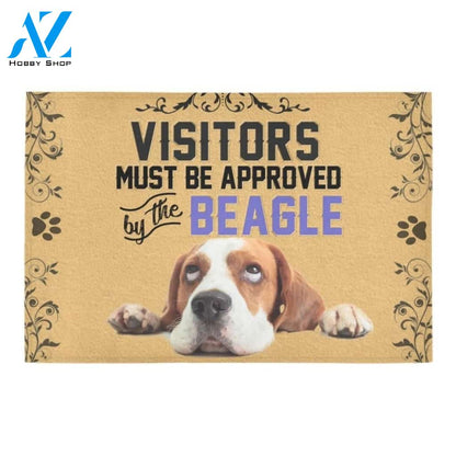 Visitors Must Be Approved By The Beagle Printed Doormat Home Decor