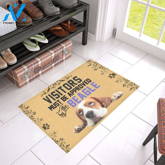Visitors Must Be Approved By The Beagle Printed Doormat Home Decor