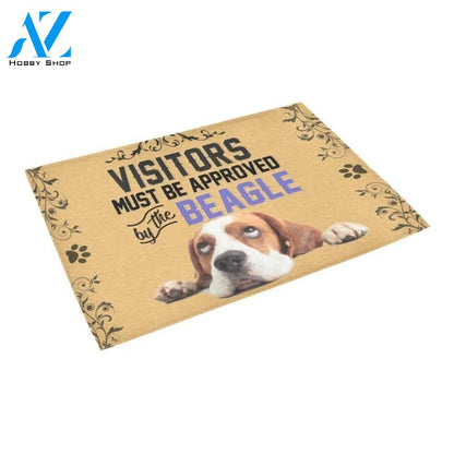 Visitors Must Be Approved By The Beagle Printed Doormat Home Decor