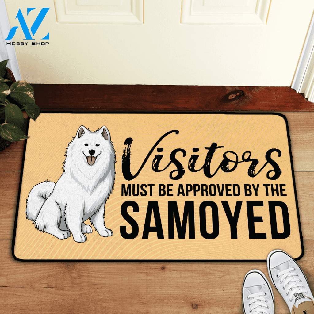 Visitors Must Be Approved By The Samoyed Doormat | Welcome Mat | House Warming Gift