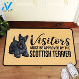 Visitors Must Be Approved By The Scottish Terrier Doormat | Welcome Mat | House Warming Gift