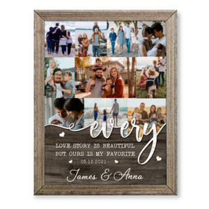 Every Love Story Is Beautiful But Ours Is My Favorite Canvas Wall Art, Valentines Day Gift For Him