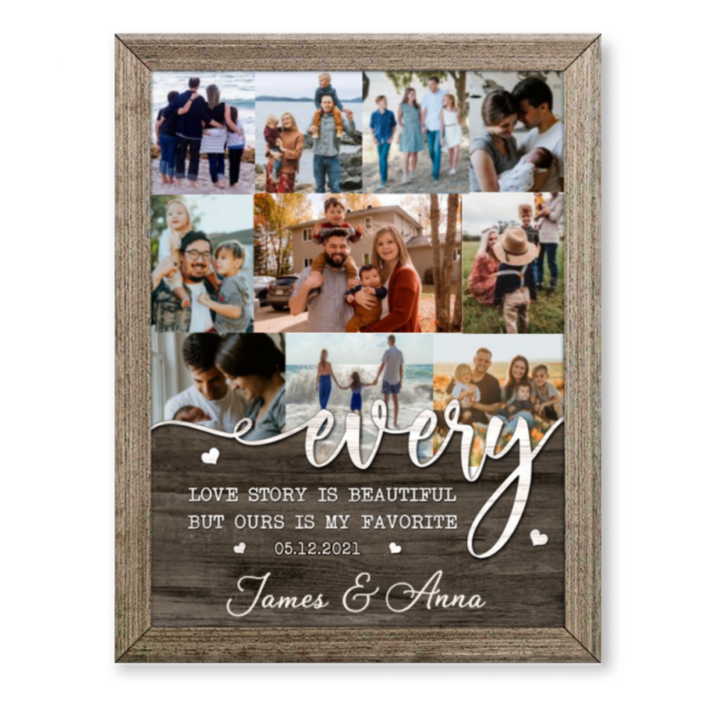 Every Love Story Is Beautiful But Ours Is My Favorite Canvas Wall Art, Valentines Day Gift For Him