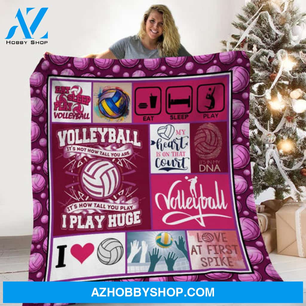Volleyball Blanket, Eat Sleep Play Volleyball Blanket Gift For Volleyball Lovers 