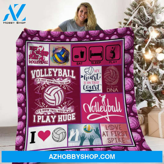 Volleyball Blanket, Eat Sleep Play Volleyball Blanket Gift For Volleyball Lovers 