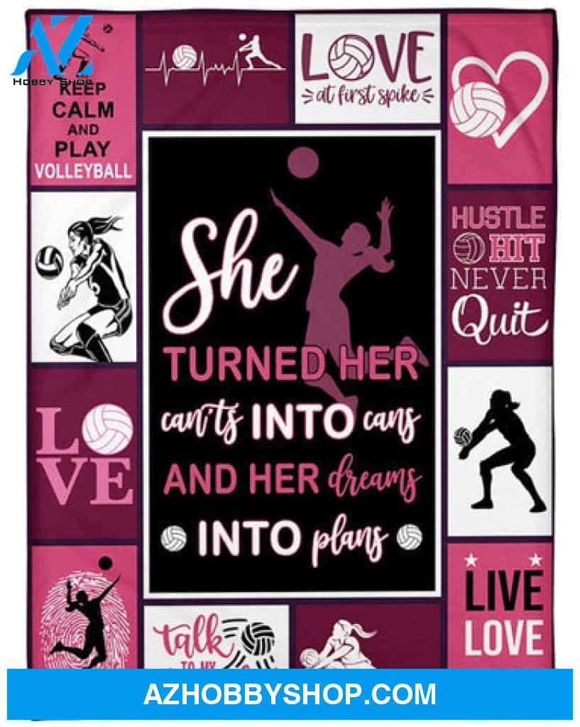 Volleyball Funny She Turned Her Blanket Gift For Volleyball Lovers Birthday Gift 