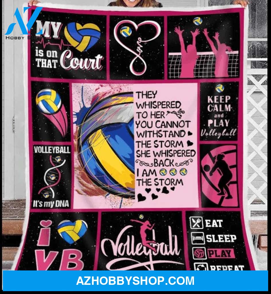 Volleyball Is My DNA Fleece Blanket Home Decor Bedding Couch Sofa Soft And Comfy Cozy Gift For Family Friend Gift For Volleyball Lover
