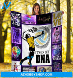 Volleyball It's In My DNA Blanket Gift For Volleyball Lovers Birthday Gift Home Decor Bedding Couch Sofa Soft and Comfy Cozy