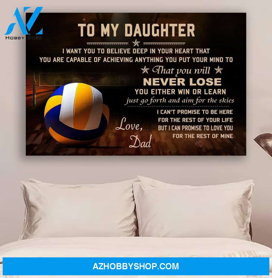 G-volleyball poster - Dad to daughter - never lose