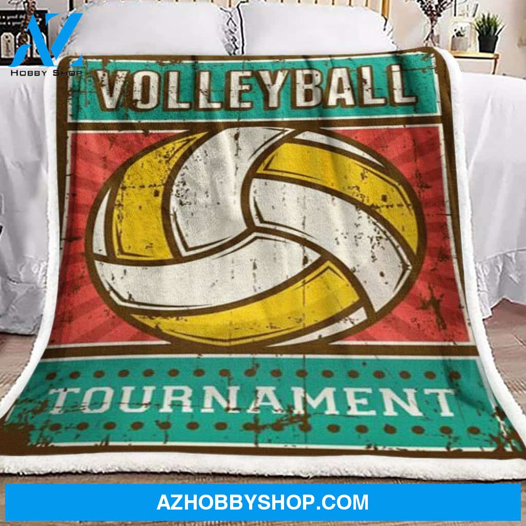 Volleyball Tournament Fleece Blanket Home Decor Bedding Couch Sofa Soft And Comfy Cozy Gift For Family Friend Gift For Volleyball Lover