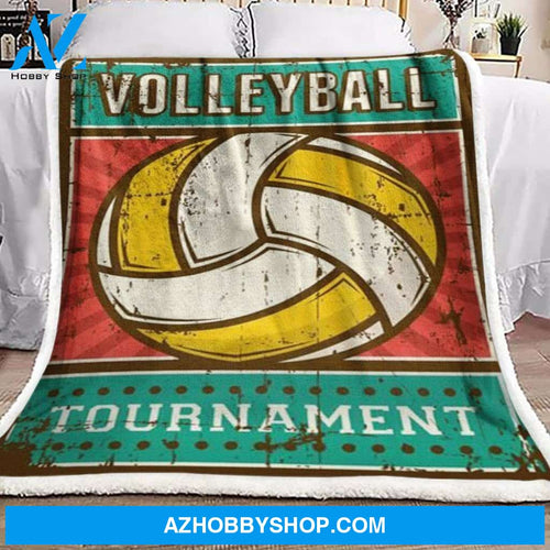 Volleyball Tournament Fleece Blanket Home Decor Bedding Couch Sofa Soft And Comfy Cozy Gift For Family Friend Gift For Volleyball Lover
