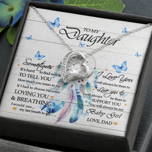 Baby Girl Forever Love Necklaces Gift For Daughter From Dad