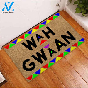 Wah Gwaan - African American Coir Pattern Print Doormat