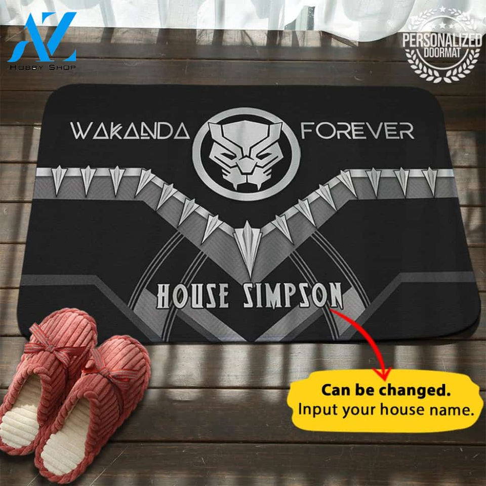 Wakanda Forever Personalized Doormat