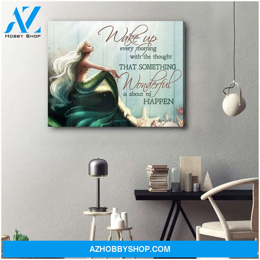 Wake Up Every Morning Mermaid Canvas Wall Art