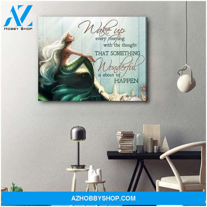 Wake Up Every Morning Mermaid Canvas Wall Art