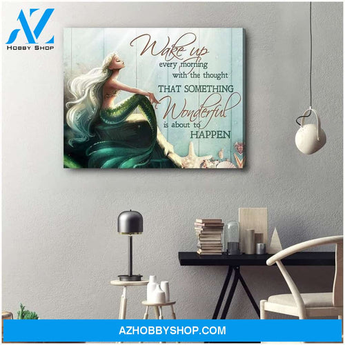 Wake Up Every Morning Mermaid Canvas Wall Art